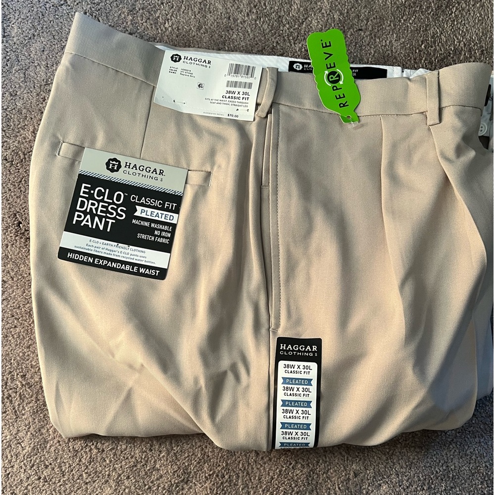 Haggar 38x30 Pleated Dress Pant